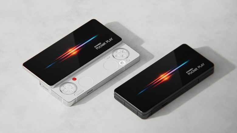 The AYANEO Pocket Play in both the smartphone and console modes