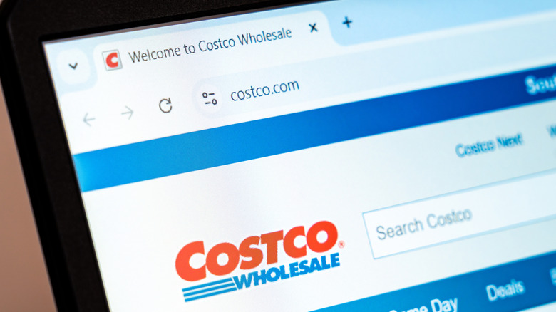 The Costco logo on the retailer's official website.