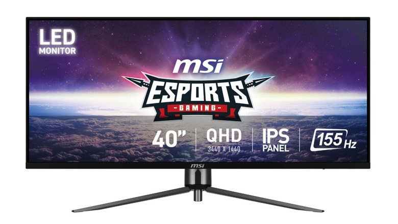The MSI MAG401QR gaming monitor on a white background.