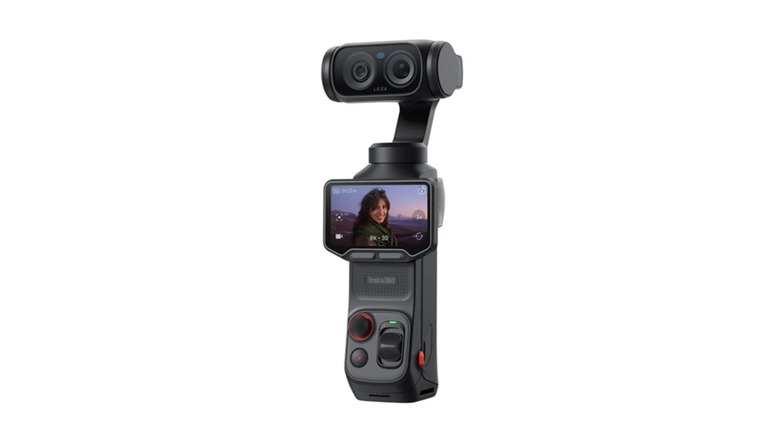 The Insta360 Luna Ultra gimbal camera on a white background.