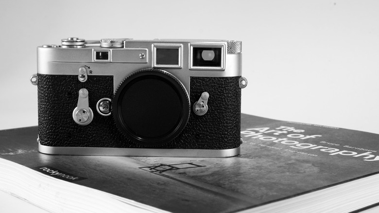 A vintage Leica camera