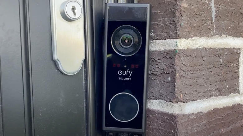 A smart lock on a wall