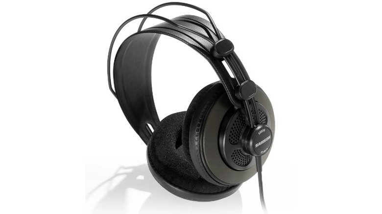 Samson SR850 wired headphones against a white background.