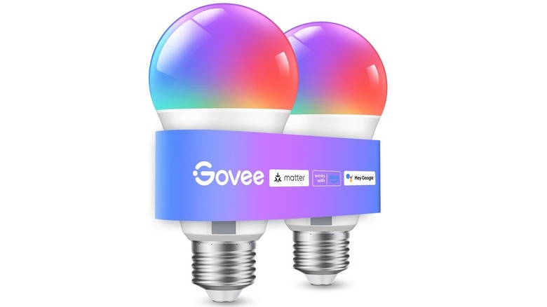 Two units of the Govee H6008 smart light bulbs against a white background.