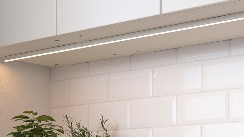 Mittled LED lightning strip product displayed