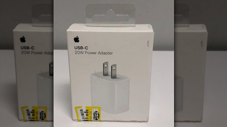 Box of a Apple USB-C power adapter.