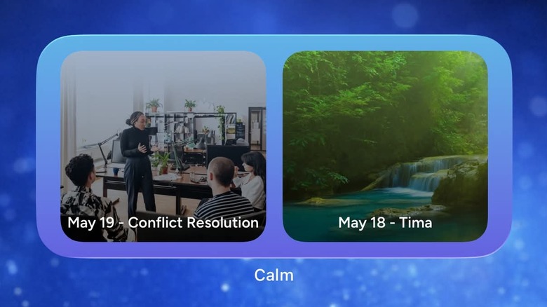 The Daily Meditations of the Calm app, shown on its iPhone widget.
