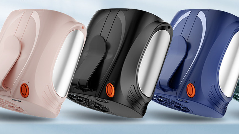 The Tedajo Y7 waist fan in different colors.
