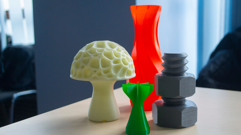 3D-printed art pieces, similar to houseware models offered on Redpah.