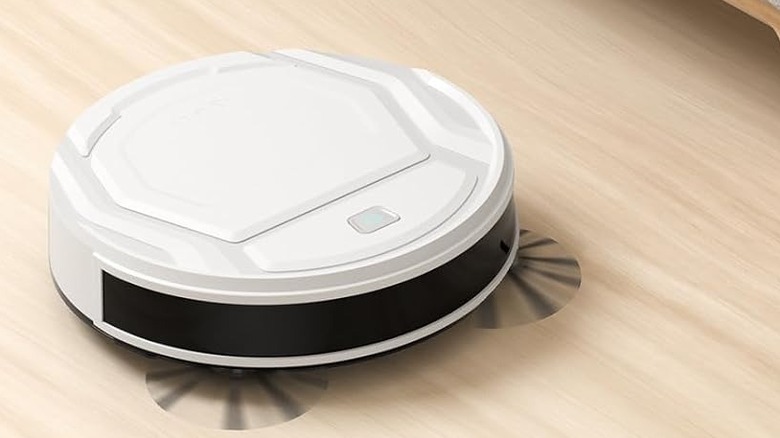 The Lefant M210 robot vacuum cleaning a floor.