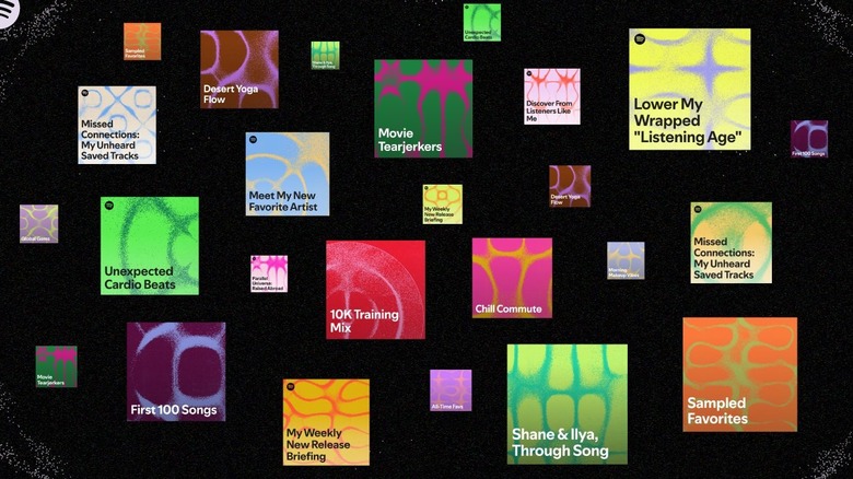Multiple playlist prompt titles on tile blocks