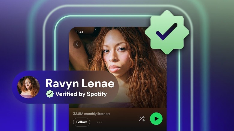 Verified artist page with Spotify approved checkmark