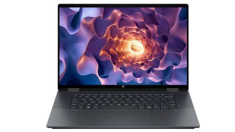 The HP OmniBook X Flip 16 on a white background