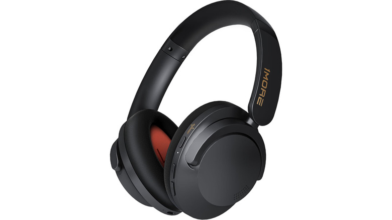 A pair of 1MORE SonoFlow-Pro Noise Cancelling Headphones against a white background.