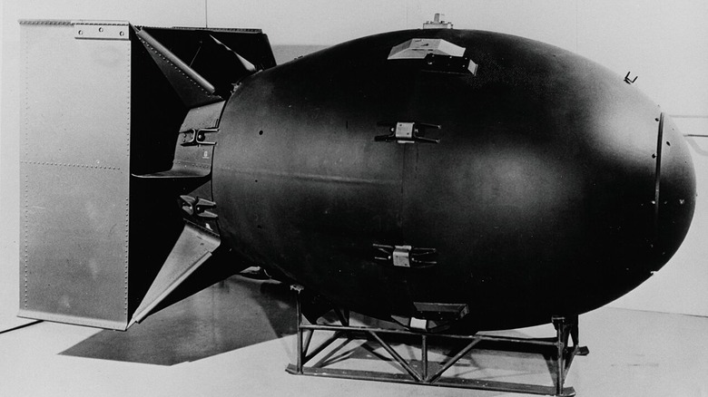 Replica of the Fat Man bomb that was dropped on Nagasaki