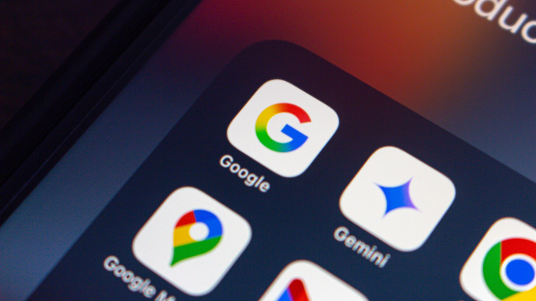 A screenshot showing various Google apps