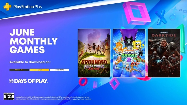 The free monthly games for June 2026 from PlayStation Plus.