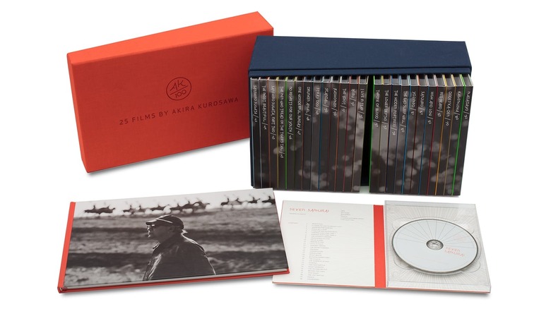 The DVD collection of 25 Films by Akira Kurosawa displayed on a white background