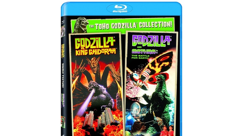 The Godzilla double feature Blu-Ray disc cover