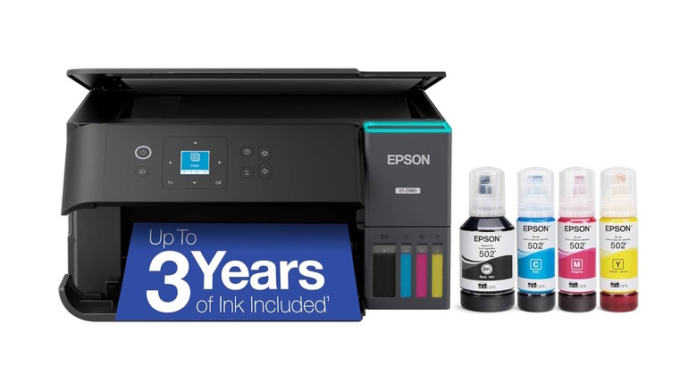 Epson EcoTank ET-2980 inket color printer with ink bottles
