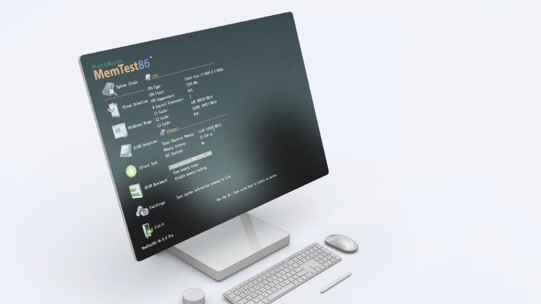 Computer running memtest86 scan