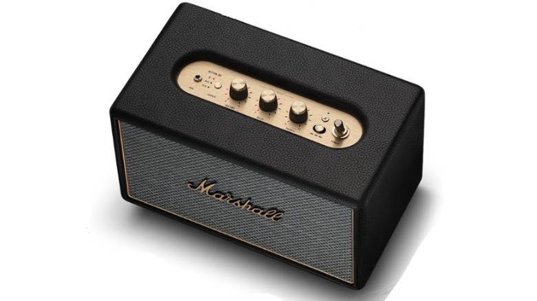 A product render of the Marshall Acton IV bluetooth speaker.
