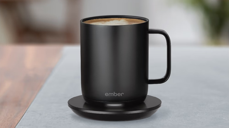 The Ember Mug 2 placed on a kitchen counter