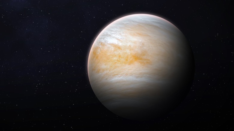 Image of Venus with stars in background