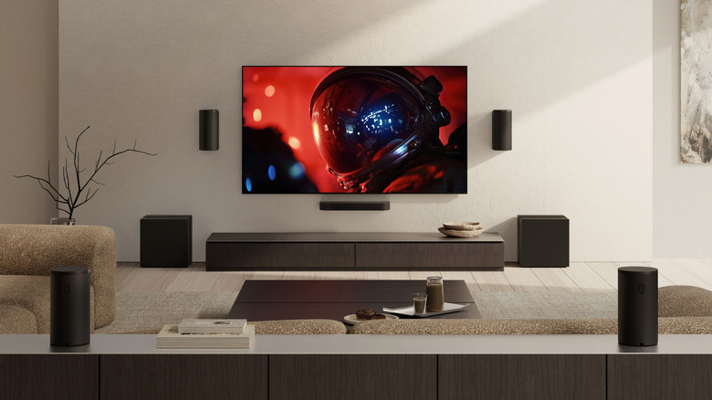 Sony's Bravia 9 II True RGB TV mounted to a wall in a person's home