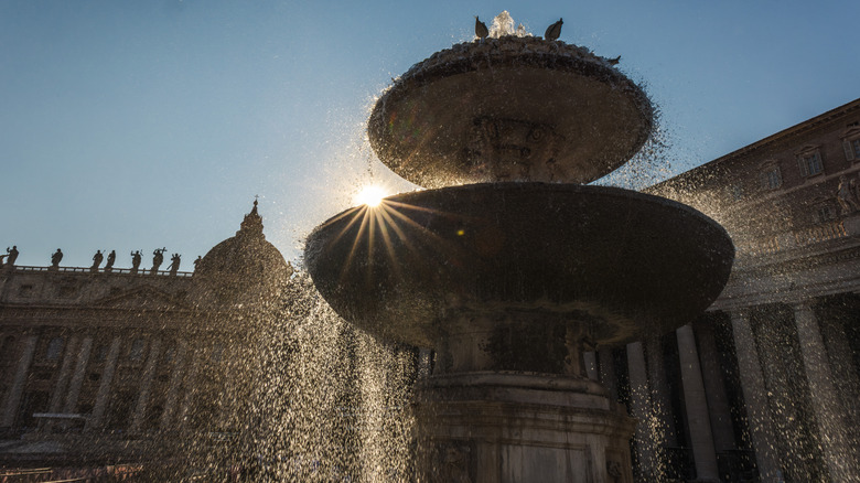 A view of the sun from St. Peter's Square in Vatican City