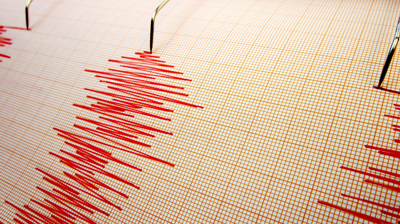seismograph recording earthquake tremors