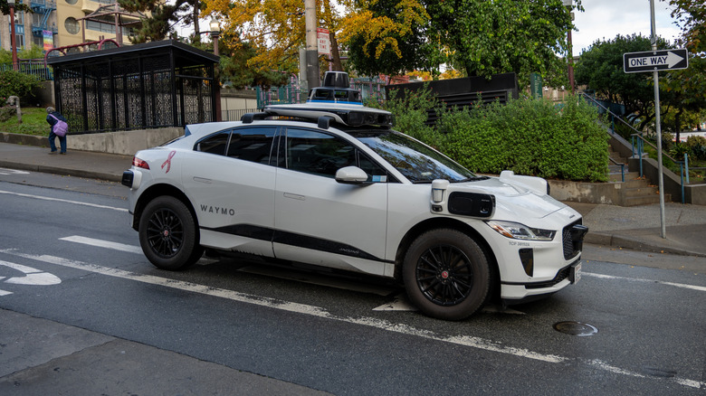 A Waymo robotaxi on the streets of California