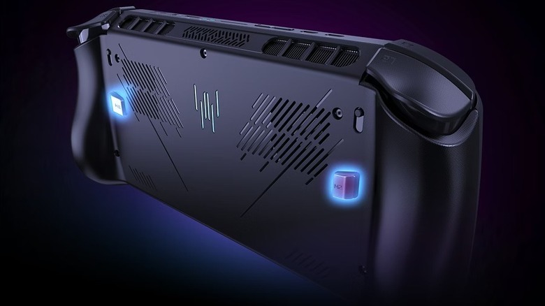 an angled backview of the the Predator Atlas 8 highlighting paddled against a dark background