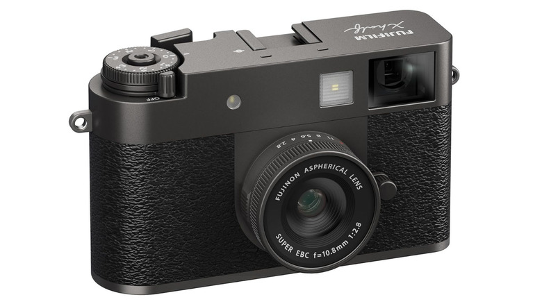 The Fujifilm X Half against a white background