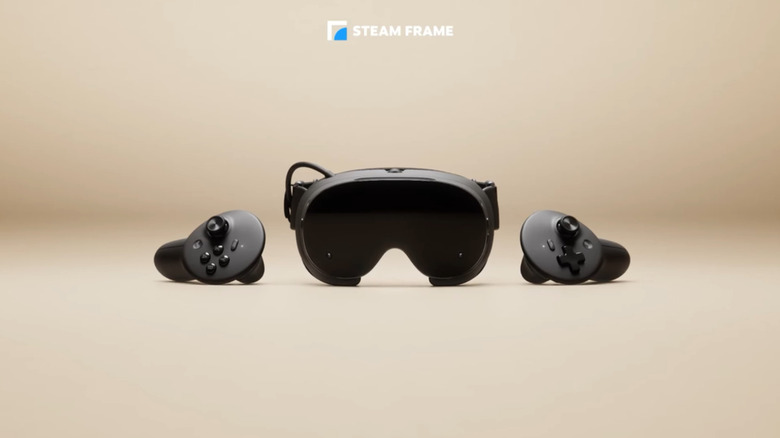 Steam frame on display in front of beige background