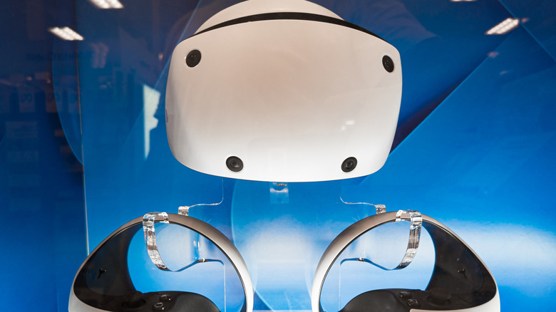 Close-Up of PlayStation VR2 on display