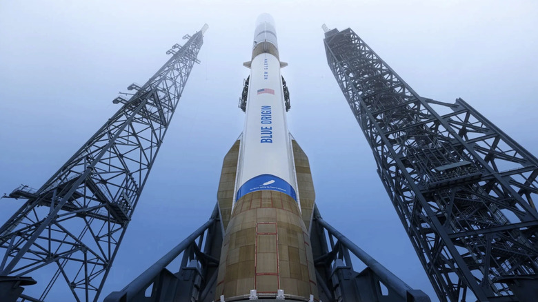 Blue Origin's New Glenn on the launch pad.
