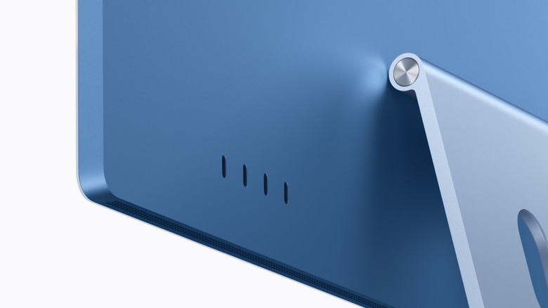 Close-up of ports on an M6 iMac