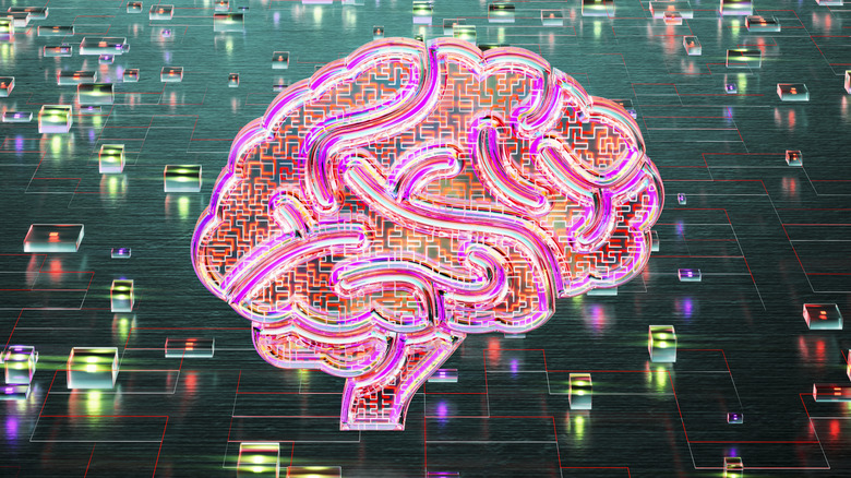 colorful rendition of digital brain like AI
