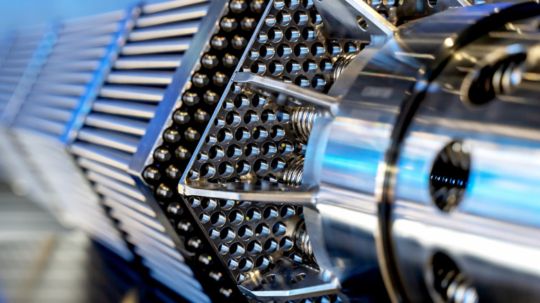 An image of nuclear reactor cooling rods