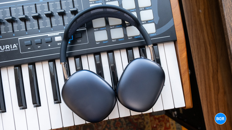 AirPods Max 2 on a keyboard