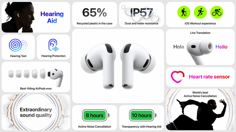 All of the new features for the AirPods Pro 3