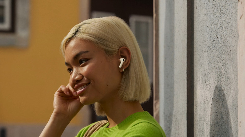 Apple's AirPods Pro 3 being worn by a person