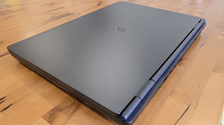 Alienware 16X Aurora laptop folded shut top-side view