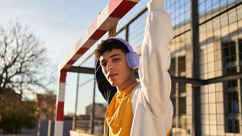 JBL Tune 520BTs on a person outside