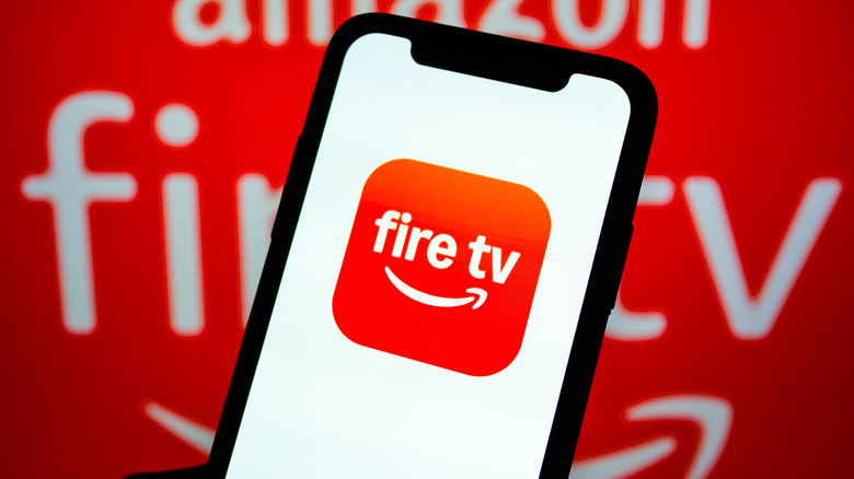 The Amazon Fire TV logo displayed on a smartphone