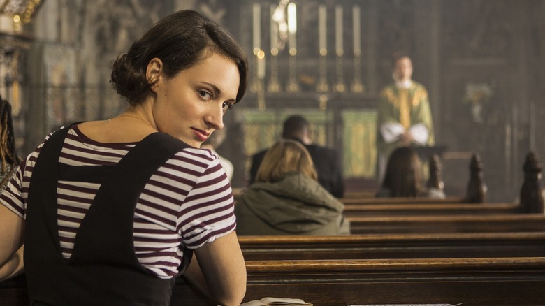Fleabag in the church in Fleabag