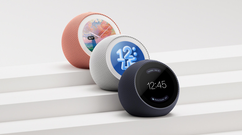 New Amazon Echo Time devices in multiple colors going down steps