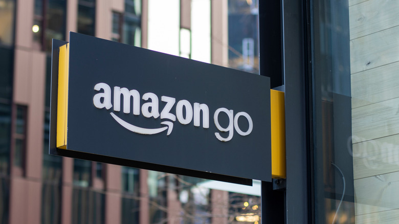 An Amazon go sign