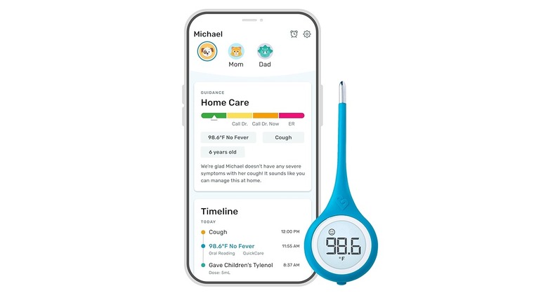 Kinsa Smart device and app with white background